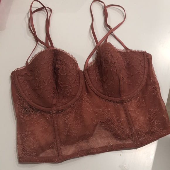 Victoria Secret pink lightly lined bustier bra top - Picture 5 of 5